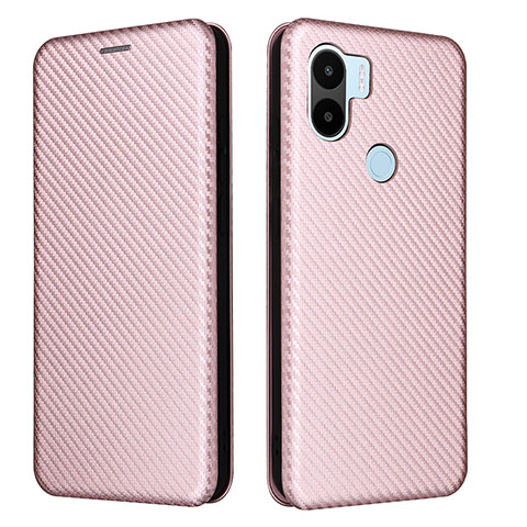 Handytasche Stand Schutzhülle Flip Leder Hülle L06Z für Xiaomi Redmi A1 Plus Rosegold