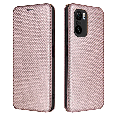 Handytasche Stand Schutzhülle Flip Leder Hülle L06Z für Xiaomi Redmi K40 Pro 5G Rosegold