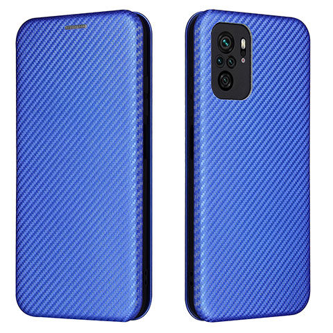 Handytasche Stand Schutzhülle Flip Leder Hülle L06Z für Xiaomi Redmi Note 10 4G Blau