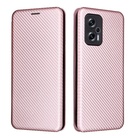 Handytasche Stand Schutzhülle Flip Leder Hülle L06Z für Xiaomi Redmi Note 11T Pro 5G Rosegold