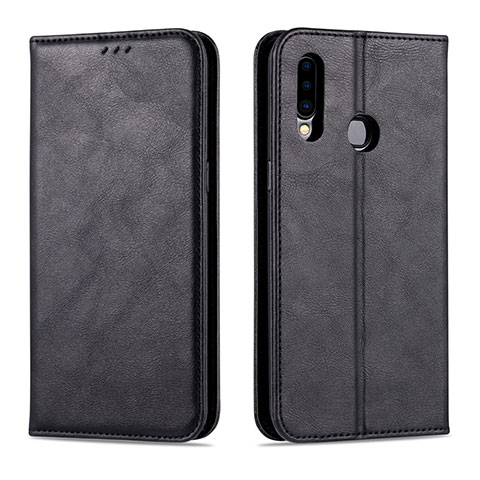 Handytasche Stand Schutzhülle Flip Leder Hülle L07 für Samsung Galaxy A20s Schwarz