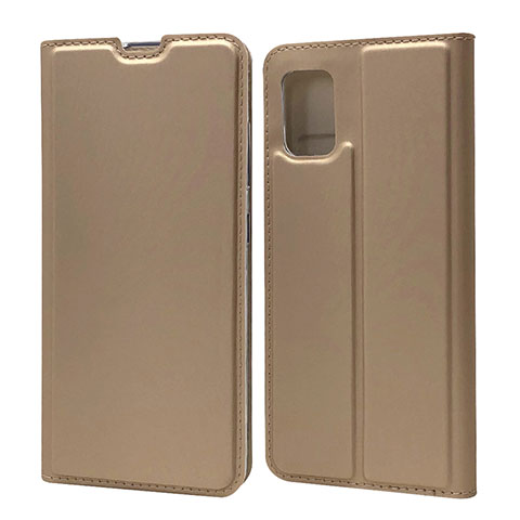 Handytasche Stand Schutzhülle Flip Leder Hülle L07 für Samsung Galaxy A71 4G A715 Gold