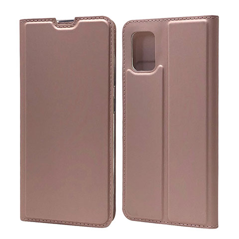 Handytasche Stand Schutzhülle Flip Leder Hülle L07 für Samsung Galaxy A71 4G A715 Rosegold