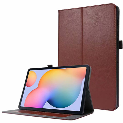 Handytasche Stand Schutzhülle Flip Leder Hülle L07 für Samsung Galaxy Tab S7 4G 11 SM-T875 Braun