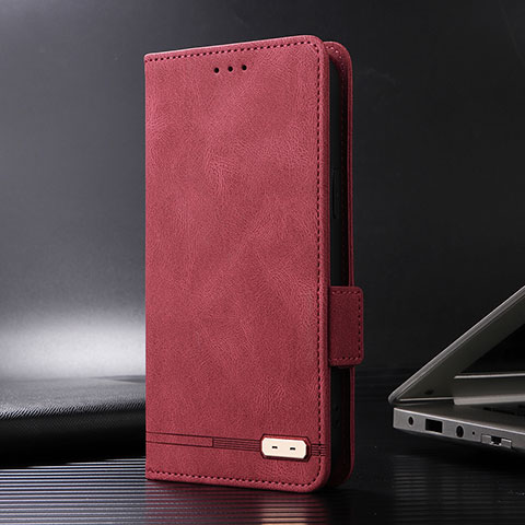 Handytasche Stand Schutzhülle Flip Leder Hülle L07Z für Huawei Honor X6a Rot