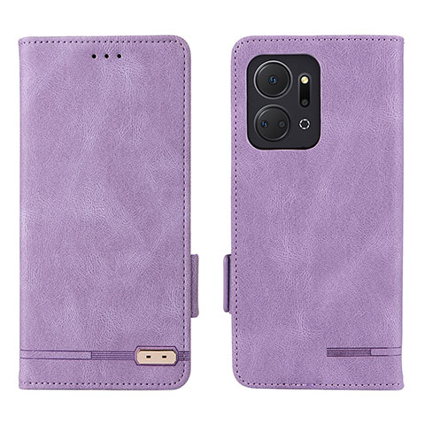 Handytasche Stand Schutzhülle Flip Leder Hülle L07Z für Huawei Honor X7a Violett