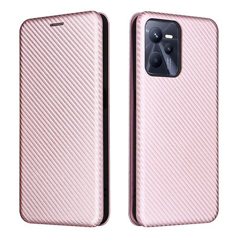 Handytasche Stand Schutzhülle Flip Leder Hülle L07Z für Realme Narzo 50A Prime Rosegold