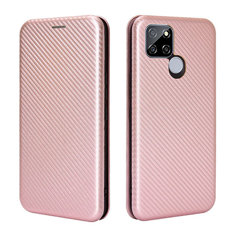 Handytasche Stand Schutzhülle Flip Leder Hülle L07Z für Realme V3 5G Rosegold