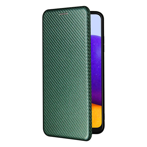 Handytasche Stand Schutzhülle Flip Leder Hülle L07Z für Samsung Galaxy A22 5G Grün