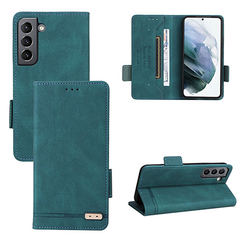 Handytasche Stand Schutzhülle Flip Leder Hülle L07Z für Samsung Galaxy S23 5G Grün