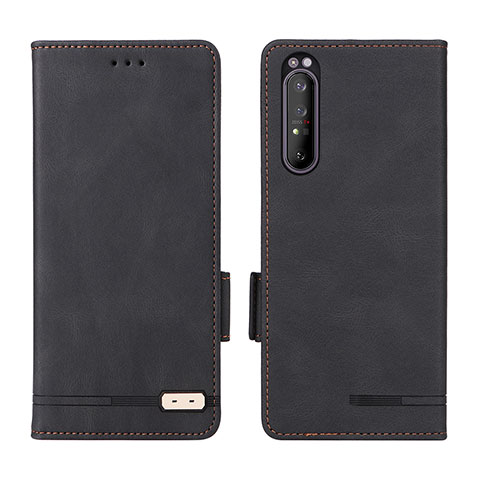 Handytasche Stand Schutzhülle Flip Leder Hülle L07Z für Sony Xperia 1 II Schwarz