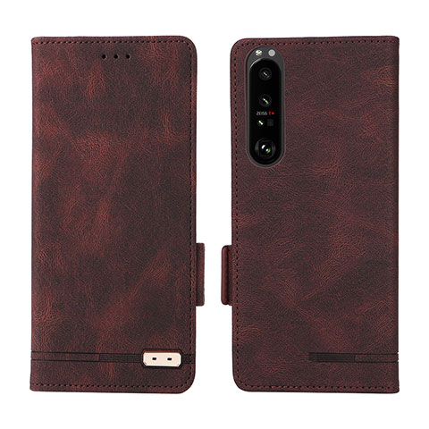 Handytasche Stand Schutzhülle Flip Leder Hülle L07Z für Sony Xperia 1 III Braun