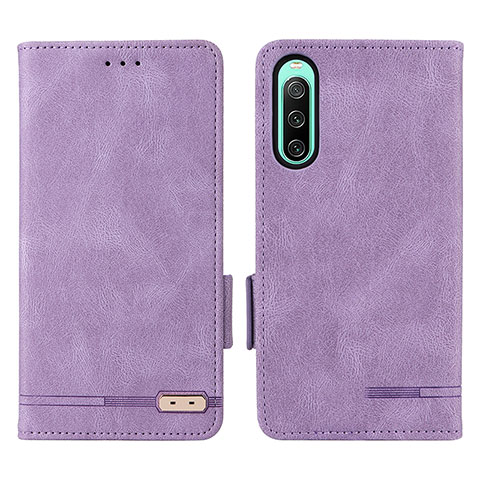 Handytasche Stand Schutzhülle Flip Leder Hülle L07Z für Sony Xperia 10 IV SO-52C Violett