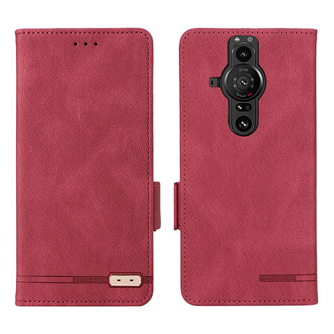 Handytasche Stand Schutzhülle Flip Leder Hülle L07Z für Sony Xperia PRO-I Rot