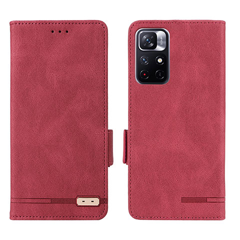 Handytasche Stand Schutzhülle Flip Leder Hülle L07Z für Xiaomi Poco M4 Pro 5G Rot