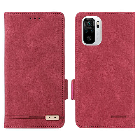 Handytasche Stand Schutzhülle Flip Leder Hülle L07Z für Xiaomi Redmi Note 10 4G Rot