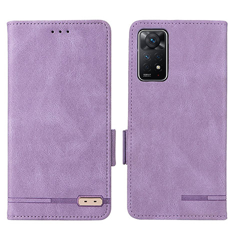 Handytasche Stand Schutzhülle Flip Leder Hülle L07Z für Xiaomi Redmi Note 11 Pro 4G Violett