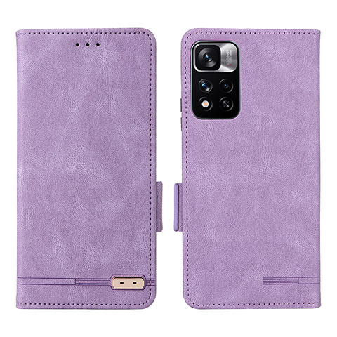 Handytasche Stand Schutzhülle Flip Leder Hülle L07Z für Xiaomi Redmi Note 11 Pro+ Plus 5G Violett