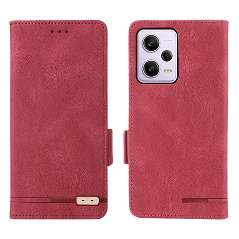 Handytasche Stand Schutzhülle Flip Leder Hülle L07Z für Xiaomi Redmi Note 12 Pro 5G Rot