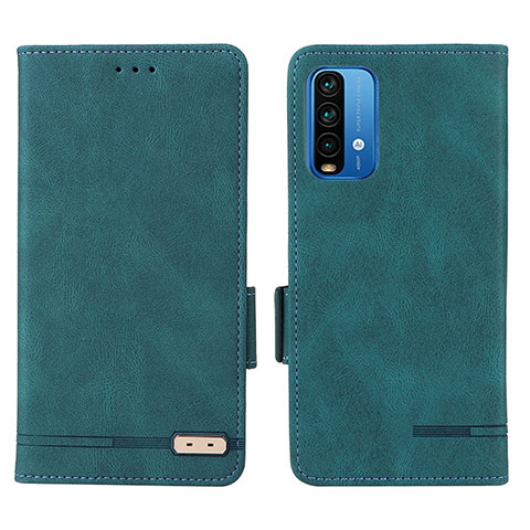 Handytasche Stand Schutzhülle Flip Leder Hülle L07Z für Xiaomi Redmi Note 9 4G Grün