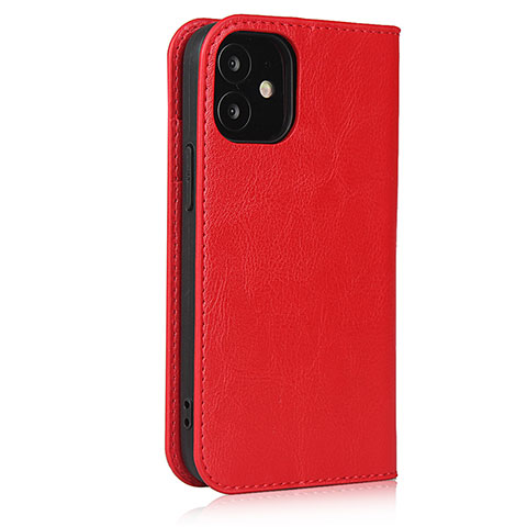 Handytasche Stand Schutzhülle Flip Leder Hülle L08 für Apple iPhone 12 Rot