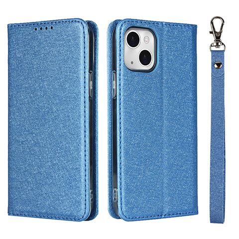 Handytasche Stand Schutzhülle Flip Leder Hülle L08 für Apple iPhone 13 Blau