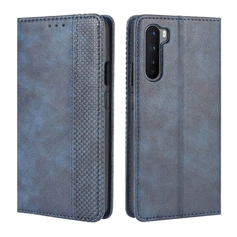 Handytasche Stand Schutzhülle Flip Leder Hülle L08 für OnePlus Nord Blau