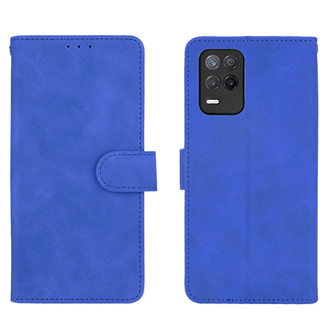 Handytasche Stand Schutzhülle Flip Leder Hülle L08Z für Realme 9 5G India Blau