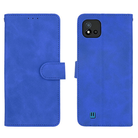 Handytasche Stand Schutzhülle Flip Leder Hülle L08Z für Realme C11 (2021) Blau