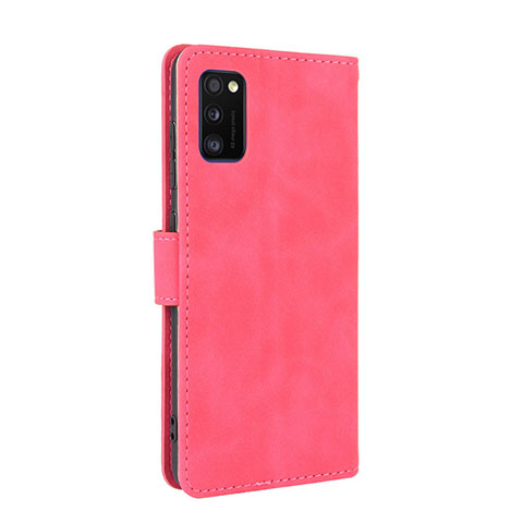 Handytasche Stand Schutzhülle Flip Leder Hülle L08Z für Samsung Galaxy A41 Pink