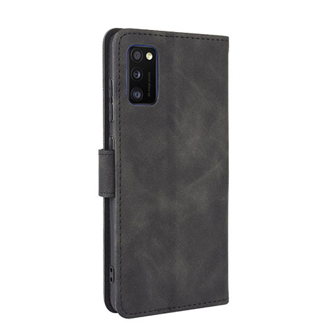 Handytasche Stand Schutzhülle Flip Leder Hülle L08Z für Samsung Galaxy A41 Schwarz