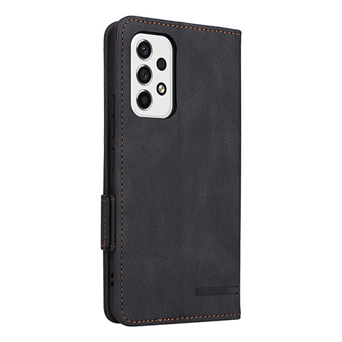 Handytasche Stand Schutzhülle Flip Leder Hülle L08Z für Samsung Galaxy A53 5G Schwarz