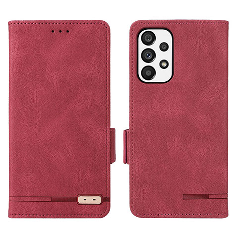 Handytasche Stand Schutzhülle Flip Leder Hülle L08Z für Samsung Galaxy A73 5G Rot