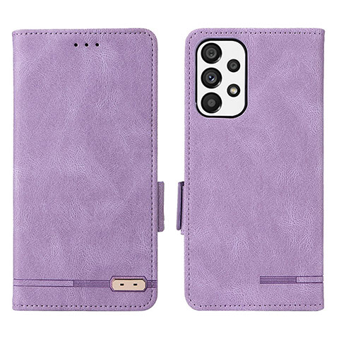 Handytasche Stand Schutzhülle Flip Leder Hülle L08Z für Samsung Galaxy A73 5G Violett