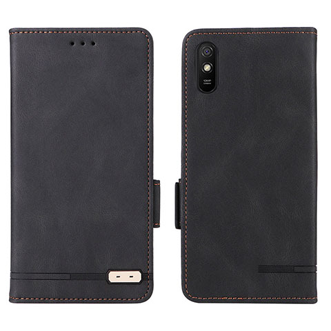 Handytasche Stand Schutzhülle Flip Leder Hülle L08Z für Xiaomi Redmi 9A Schwarz