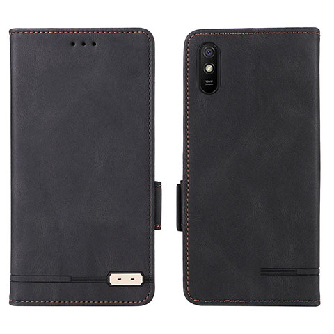 Handytasche Stand Schutzhülle Flip Leder Hülle L08Z für Xiaomi Redmi 9i Schwarz