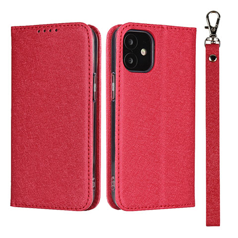 Handytasche Stand Schutzhülle Flip Leder Hülle L09 für Apple iPhone 12 Mini Rot