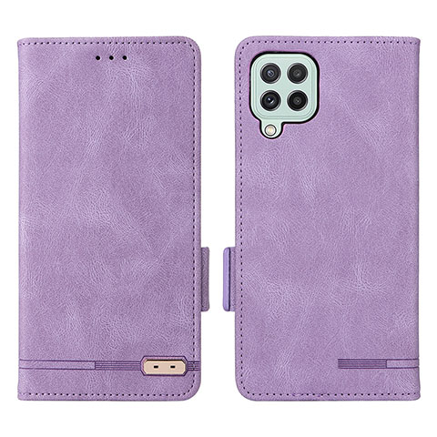 Handytasche Stand Schutzhülle Flip Leder Hülle L09Z für Samsung Galaxy A22 4G Violett