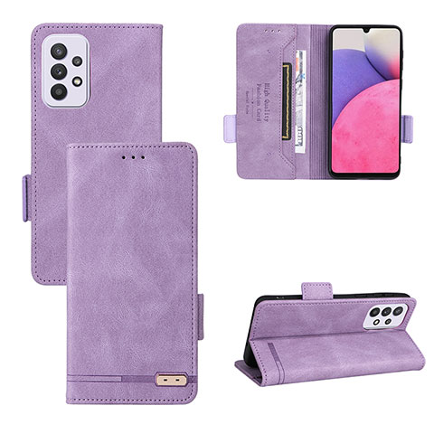 Handytasche Stand Schutzhülle Flip Leder Hülle L09Z für Samsung Galaxy A33 5G Violett