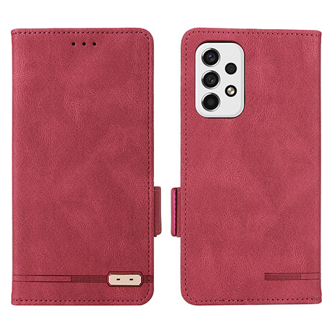 Handytasche Stand Schutzhülle Flip Leder Hülle L09Z für Samsung Galaxy A53 5G Rot