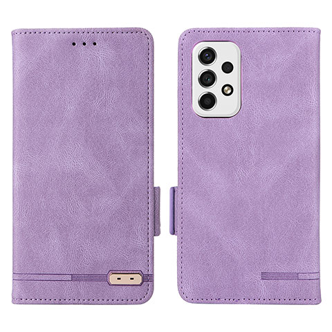 Handytasche Stand Schutzhülle Flip Leder Hülle L09Z für Samsung Galaxy A53 5G Violett