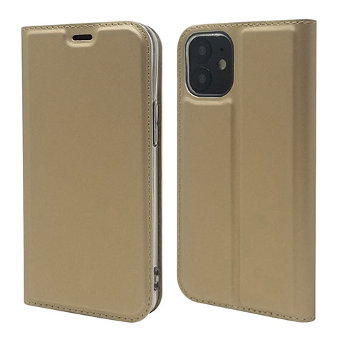 Handytasche Stand Schutzhülle Flip Leder Hülle L10 für Apple iPhone 12 Gold