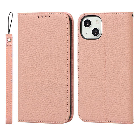 Handytasche Stand Schutzhülle Flip Leder Hülle L10 für Apple iPhone 13 Rosegold