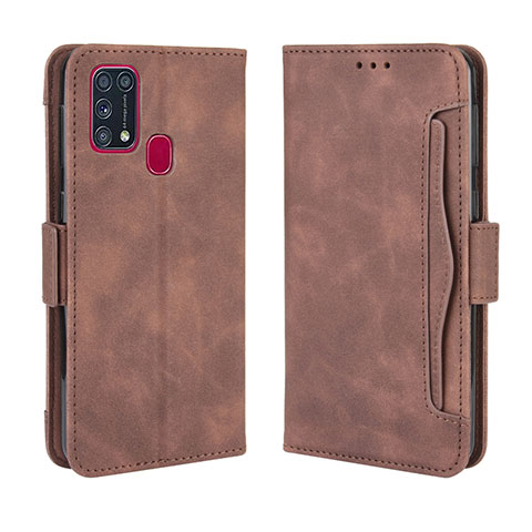 Handytasche Stand Schutzhülle Flip Leder Hülle L10 für Samsung Galaxy M21s Braun