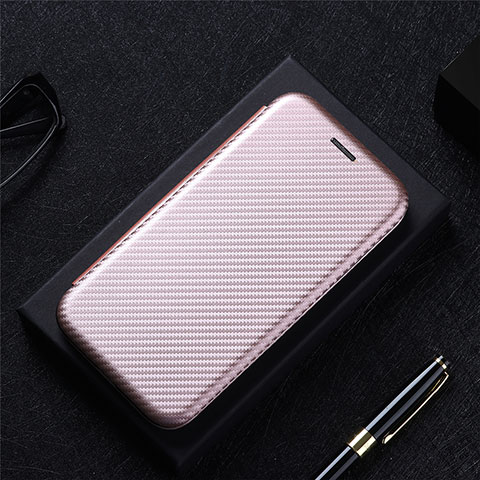 Handytasche Stand Schutzhülle Flip Leder Hülle L10Z für Samsung Galaxy S21 Plus 5G Rosegold