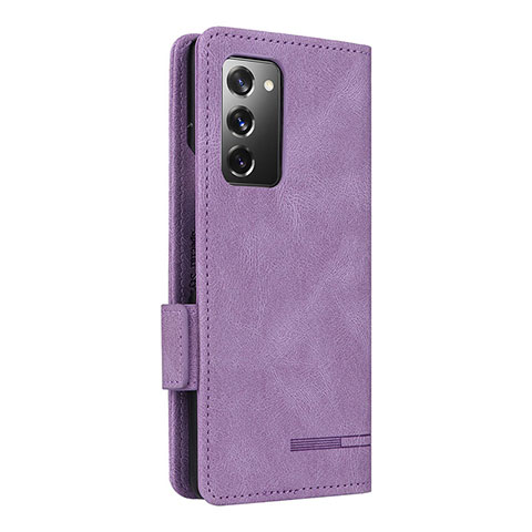 Handytasche Stand Schutzhülle Flip Leder Hülle L10Z für Samsung Galaxy Z Fold2 5G Violett