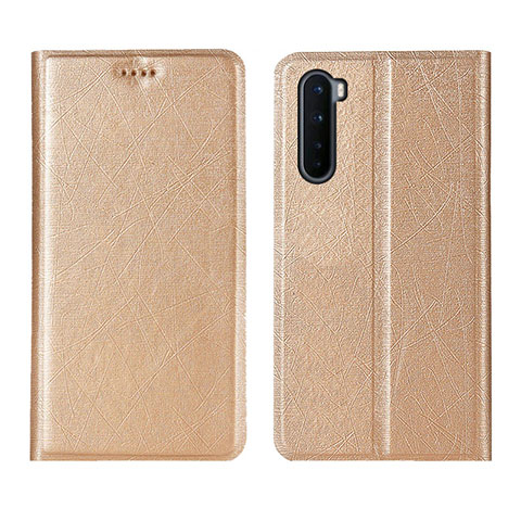 Handytasche Stand Schutzhülle Flip Leder Hülle L11 für OnePlus Nord Gold