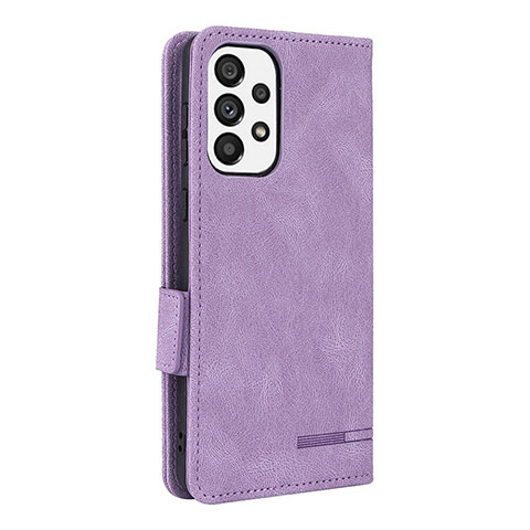 Handytasche Stand Schutzhülle Flip Leder Hülle L11Z für Samsung Galaxy A73 5G Violett