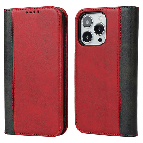 Handytasche Stand Schutzhülle Flip Leder Hülle L12 für Apple iPhone 13 Pro Max Rot