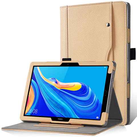 Handytasche Stand Schutzhülle Flip Leder Hülle L12 für Huawei MediaPad M6 10.8 Gold